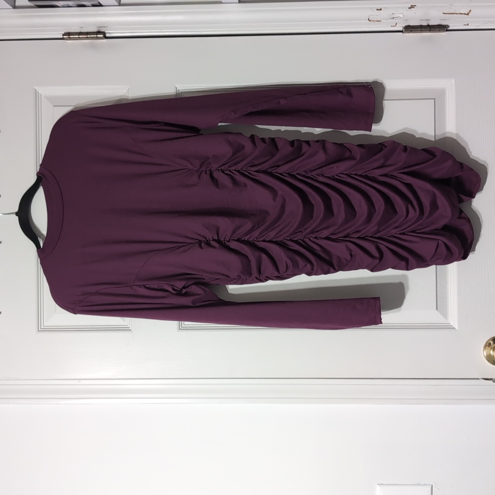 Capella Plus Size Ruched Long Sleeve Bodycon Midi Dress - Size 3XL